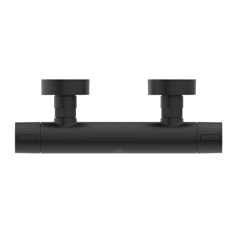 Baterie de duș termostatată Ideal Standard, Ceratherm Alu+, negru mat